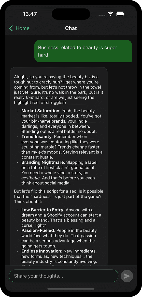 Kahfee app interface